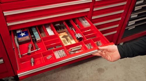 Ernst MFG 10 Compartment Drawer Organizer: Heavy Duty Stackable Tray for Automotive Tool Organization -Low Profile Toolbox - Nuts and Bolts, Tools, Parts, Easy to Clean - Black - Made in the USA - color: Black, size: 10-Compartments