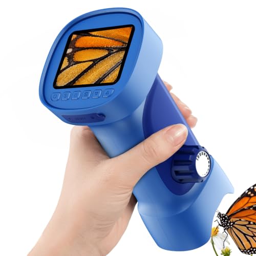 1000X Handheld Digital Microscope for Kids: Explorer 4K Magnifying Glass - color: Blue