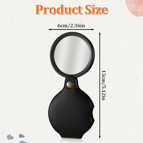 2 Pc 20X Pocket Magnifier Mini Portable Pocket Magnifier for Senior Student