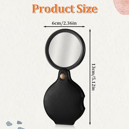 2 Pc 20X Pocket Magnifier Mini Portable Pocket Magnifier for Senior Student