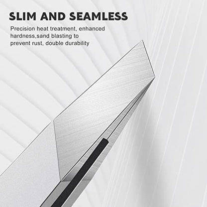 Flat and Slant Tip Tweezers of 2 Pack, Stainless Steel Precision Tweezer for Women Eyebrow & Hair Removal - color: 2 Pack (Slant & Flat)