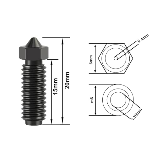 10PCS Hardened Steel Nozzle Kit for Anycubic Kobra 3 3D Printer (0.4mm Nozzles*10, Cleaning Needles*5, Curved Tweezer*1) - size: Hardened Steel Nozzles * 10, style: Suit for Kobra 3 / Kobra 3 V2 / Kobra S1