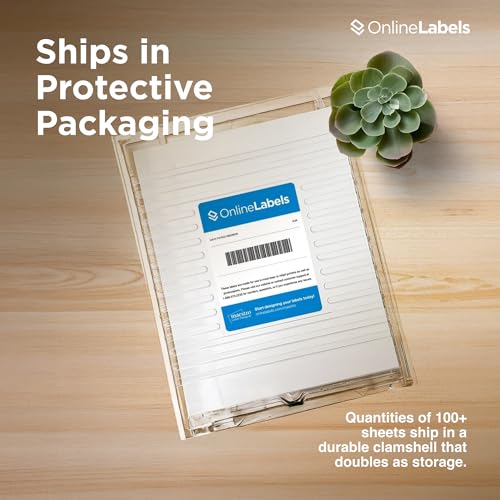 OnlineLabels 1.75" x 0.5" Return Address Labels - White Matte - 10 Sheets - size: 10 Sheet Pack