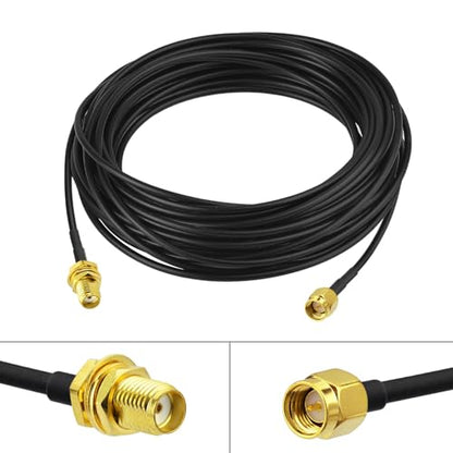 Superbat SMA Cable Extension SMA Male to Female Cable 32ft 50 Ohm Coax for SDR Antenna Ham Radio, 3G 4G LTE Antenna, ADS-B, GPS Meter Radio etc. - size: 32ft