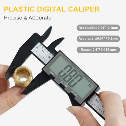 Sangabery Digital Caliper, 0-6 Inch Measuring Tool, Extra-Large LCD Screen