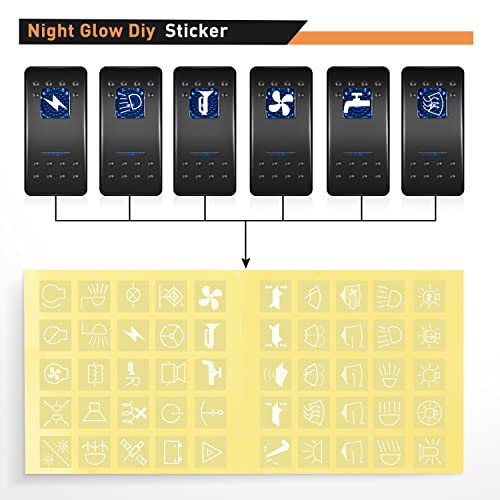 Nilight - 90116C 2 Gang Rocker Switch Panel with 4.8 Amp Dual USB Charger Voltmeter Waterproof 12V-24V DC Rocker Switch with Night Glow Stickers for CarsTrucks Boats RVs,Blue - color: Blue, size: 3 Gang Dual USB