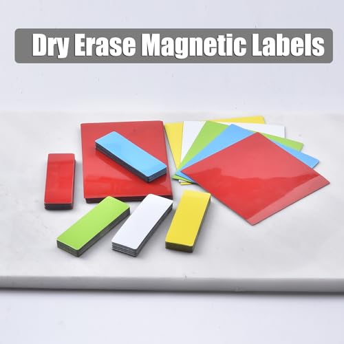 Realth Dry Erase Magnetic Labels Red 2'' × 4'' 40 Pcs Reusable - color: Red, size: 2'' × 4''