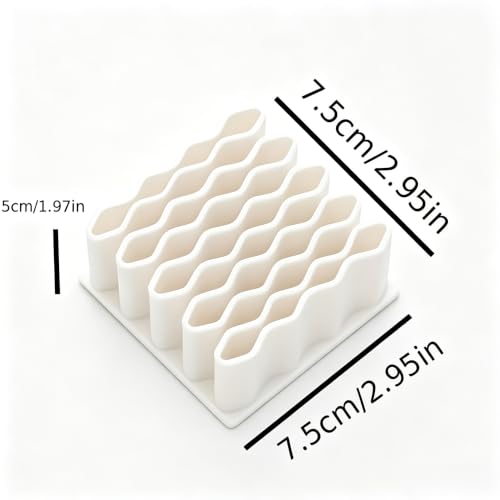 1PCS 32-Slot Tube Organizer Rack, Tiered Desktop Storage Box with Label Sections, Multi-Layer Vertical Space-Saving Stand for Cosmetics, Crafts & Small Items(White) - color: White