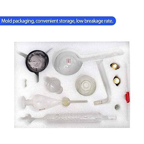 Home Distiller Distilling to Making Your Own Essential Oil, Moonshine, 3.3 Boro Alcohol Distiller Chemistry Lab Glassware Kit,Glass Distilling,Distillation Apparatus 15pcs Set, 500 ML