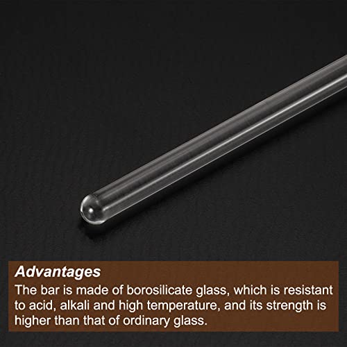 MECCANIXITY 3.3 Borosilicate Glass Stick 9.84" Length 6mm Dia Stir Rod,3Pcs