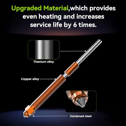 Creality K2 Plus/Hi Combo Nozzle 0.8mm, Original K2 Plus Unicorn Quick Swap Nozzle with Titanium Alloy Heat Break, Copper Alloy Hardened Steel, High Flow High Speed Printing for Creality K2/ K2 Pro - style: 0.8mm