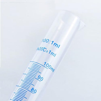 100ml Plastic Measuring Graduated Cylinder, Polypropylene Plastic, 2-Sided Marking, Ideal for Science, School and Home Lab, HUAOU, Pack of 1 - size: 100ml