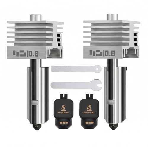 2PCS 0.8MM Hotend Kit for Bambu Lab P2S/H2D/H2C/H2S/X2D/A1/A2L/A1MINI - color: silver, size: 0.8mm