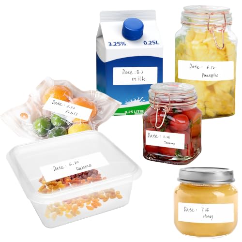 Removable Freezer Labels, 2000 PCS Water/Oil/Tear Resistant Blank Stickers - color: 2000-blank, size: 1” x 3”
