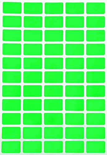 Royal Green Neon Green Removable Labels, 25.5 x 16mm, 275 Pack - color: Neon Green, size: 275