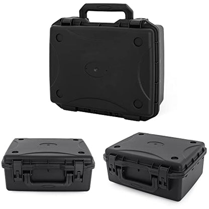 TORIBIO Hard Carrying Case with Foam, Shockproof Storage Box 12"x9.3"x4" - size: 12" x 9.3" x 4"