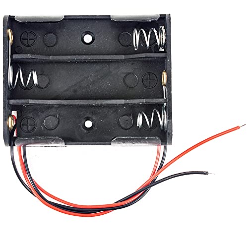 whiteeeen 2pcs 3 AA Battery Holder 3 x 1.5V AA Cell Battery Holder Box Case with Wire Leads 3 Slots 4.5V - size: AA 3 x 1.5V = 4.5V