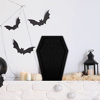 Coffin Felt Bulletin Board, Gothic Decor Bulletin Board for Table Top or Wall, Coffin Message Board with Push Pins, Gothic Decor for Home, Office, Bistro and School