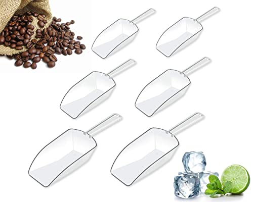 DS DISTINCTIVE STYLE Kitchen Scoops Set - 6 Clear Plastic Scoops with 3 Sizes