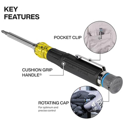 Klein Tools 32611P 13-in-1 Mini Precision Screwdriver - style: Phillips/Slotted & HEX