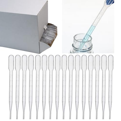PEKYBIO Disposable Transfer Pipettes Dropper 3ml Plastic Pasteur Pipette Calibrated Lab Pipettes, Low Density Polyethylene (LDPE), Pack of 200 - style: Non-sterile 200Pcs