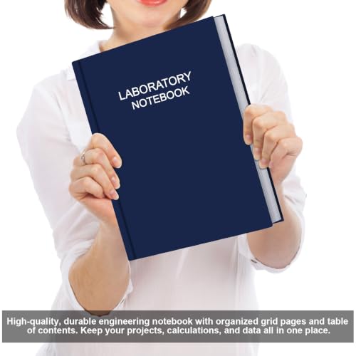 Lab Notebook/Laboratory Notebook - (.25" Grid Format), Laboratory Notebook Quad Ruled Science Lab Book with Grid Pages: Table of Contents for Chemistry, Physics, Biology, 8" x 10", Blue - style: Blue