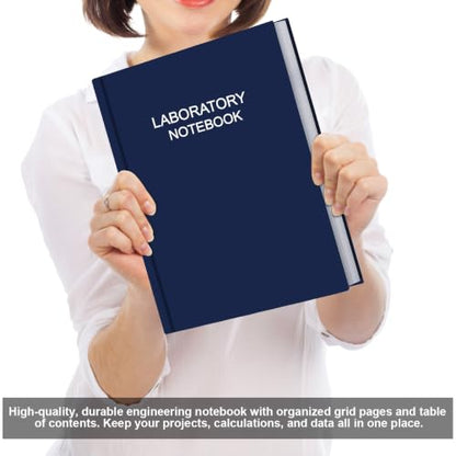 Lab Notebook/Laboratory Notebook - (.25" Grid Format), Laboratory Notebook Quad Ruled Science Lab Book with Grid Pages: Table of Contents for Chemistry, Physics, Biology, 8" x 10", Blue - style: Blue