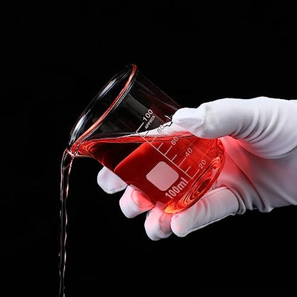 Tanlade 20 Pcs Glass Lab Beakers, Borosilicate Graduated, 100ml