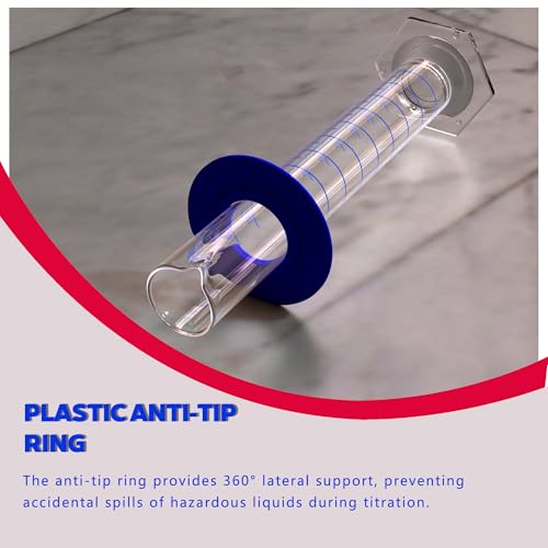 JOLABEAR 2000mL/2L Graduated Cylinder, Borosilicate Glass, Anti-Tip Ring - size: 2000ml-1pcs