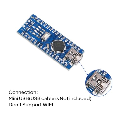 ELEGOO Nano Boards V3.0, ATmega328P CH340, 3-Pack, Compatible with Arduino - size: 3 Pcs Unsoldered Nano without cable