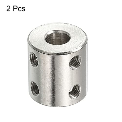 PATIKIL Shaft Coupler Connector L22 x D20 8mm to 12mm Bore Rigid Coupling Stainless Steel Shaft Joint w Screw,Wrench for 3D Printers Silver 2Pack - size: 8mm to 12mm