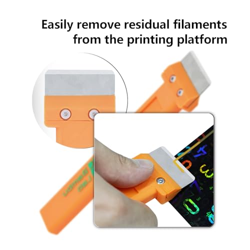 3PCS Blades for Bambu Lab Scraper, 3D Printer Tool SK5 Steel Scraper Tip Blade with Screws for Bambu Lab Build Plate Scraper