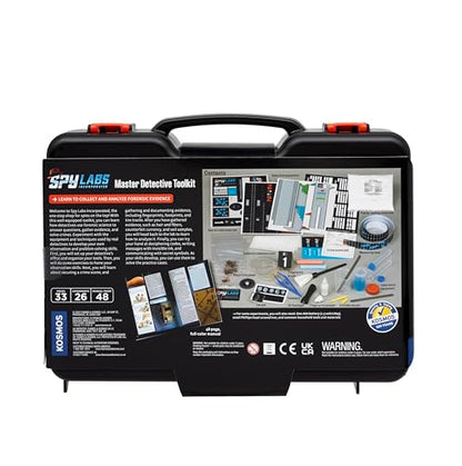 Spy Labs Master Detective Toolkit V2 | Forensic Science Kit | Gather & Document Evidence, Play | Fingerprints, Footprints, Tire Tracks | 32-Page Experiment Storybook
