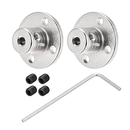 MECCANIXITY 2pcs 3mm Flange Coupling Connector, Shaft Axis Fittings - size: 3mm