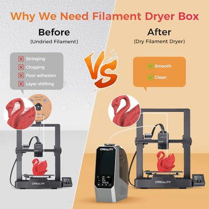 2026 New Creality Space PI Filament Dryer-Christmas Gifts, 3D Printer Filament Dryer Box with 360° Heating, Upgraded Filament Dehydrator Storage Box Support Nylon ABS PETG PLA TPU 1.75/2.85mm - size: Space PI