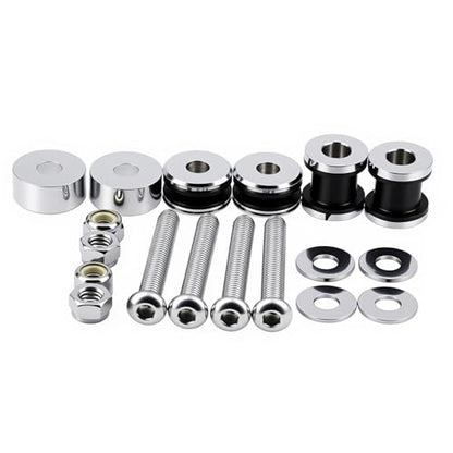 Motorcycle Sissy Bar Docking Hardware Kit for Harley Touring FLSTC FXSTSB FXSTS FXSTC FLSTF FXST FXSTB FLSTN 1984-2025 - color: chrome