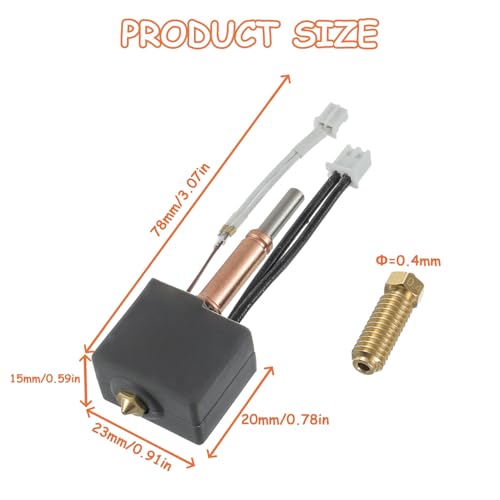 Kobra 3 Hotend 3D Printer Extruder Kit with 3 Brass Nozzles 0.4mm - style: For Kobra 3&Kobra 3 Combo