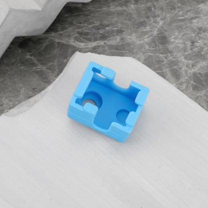 The Lord of the Tools 4pcs 3D Printer Heater Block Silicone Socks Cover Silicone Hotend Sock Compatible with Prusa MK3 MK3S Compatible with E3D V6 PT100 Blue