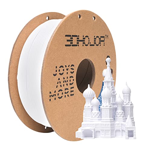 3DHoJor PLA+ 3D Printer Filament Cold White,1KG - color: Cold White