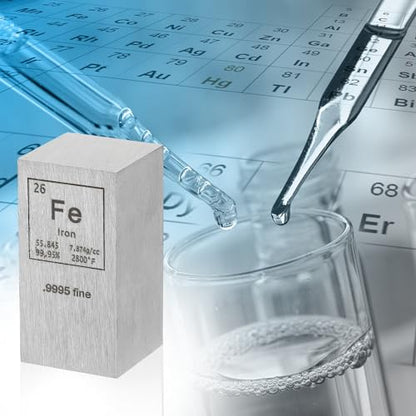 PATIKIL Iron Cube, 1x1x2 Fe Density Stick High Density Element Rod Unique Metal Cube Periodic Table of Elements Collections Lab Experiment Teacher Scientific Classes - size: 1x1x2", style: Iron
