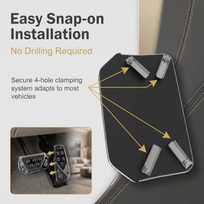 2 PCS Car Pedal Covers, Automatic Transmission Gas Brake Pedals Pads Non-slip Rubber Alloy Foot Pedal Plates, Fit Most Automatic Sedan SUV Truck (Black) - color: Black