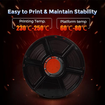 FLASHFORGE Carbon Fiber PETG Filament 1.75mm, PETG with Carbon Fiber, 1KG Spool, Dimensional Accuracy +/- 0.02mm, Lightweight & Heat-Resistant & Moisture Free (PETG-CF Marsala) - color: Marsala, size: PETG CF