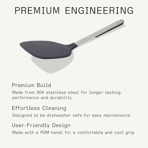 Made In Cookware - Rubber Spatula (Harbour Blue) - Versatile Kitchen Essential - Dishwasher Safe