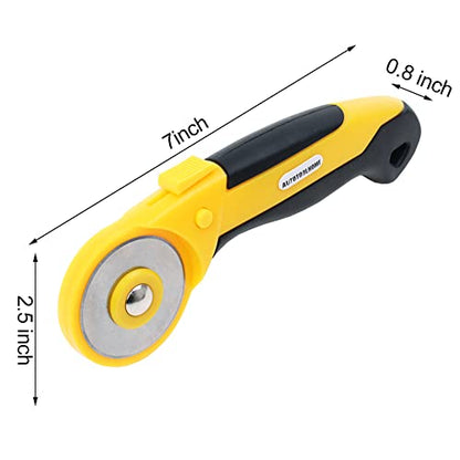 45mm Rotary Cutter for Fabric, w/ 10 Replacement Rotary Blades - color: color02