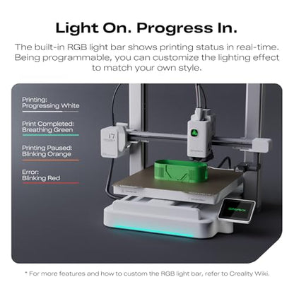 Creality SPARKX i7 Combo 3D Printer, Multi Color with CFS Lite High Speed AI Photo-to-3D Printing 95% Pre-Assemble Auto-Leveling Custom RGB Quick-Swap Essential Parts 10.24×10.24×10 inch