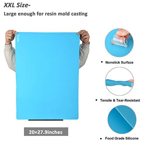 Sapid Large Silicone Sheet for Crafts Silicone Mat for Resin Art Painting - color: Blue, size: 27.9"L x 20"W
