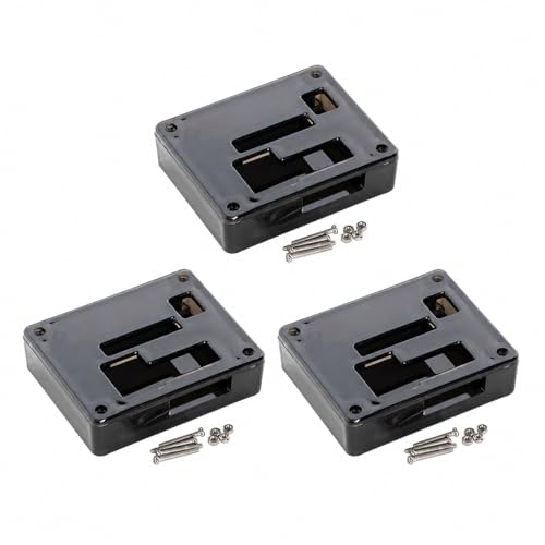 3pcs W1209 Temperature Controller Acrylic Case, Smoke Black Protective Enclosure for Digital Thermostat Module and DIY Projects - color: Black