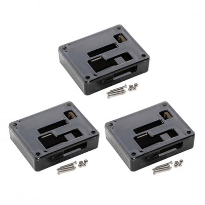 3pcs W1209 Temperature Controller Acrylic Case, Smoke Black Protective Enclosure for Digital Thermostat Module and DIY Projects - color: Black