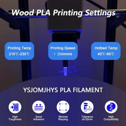 Wood PLA 3D Printer Filament Bundle, Over 30% Real Wood Fiber - color: Walnut+ebony+oak+mahogany+light Wood+teak+yellow Teak+brown Teak