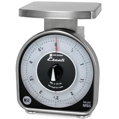 Escali Mechanical Dial Scale 5 Lb X 0.5 Oz - style: San Jamar SCMDL5 Mechnical Dial Food/Kitchen Scale, 5 lb Capacity